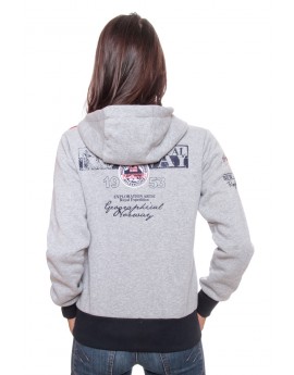 Sweat Femme Geographical Norway Flyer Gris Clair