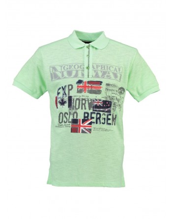 Polo Enfant Geographical Norway Kemporio Vert