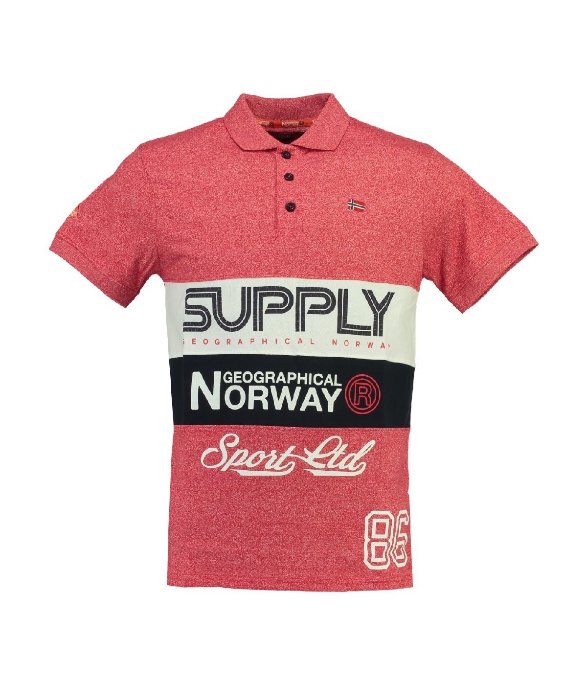Polo Enfant Geographical Norway Karchie Rouge
