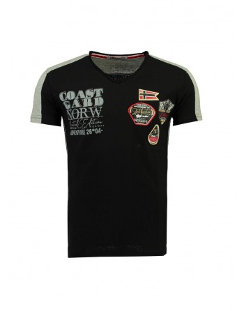 Tshirt Homme Geographical Norway Javiation Noir