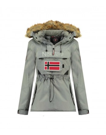 Parka Femme Geographical Norway Bulle New Gris Clair