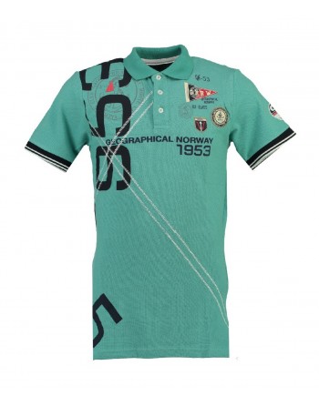 Polo Homme Geographical Norway Kilian Turquoise