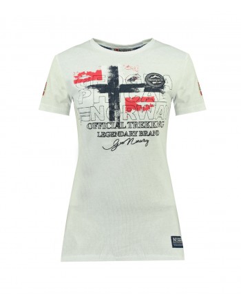 Tshirt Femme Geographical Norway Jarry Blanc