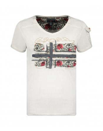 Tshirt Femme Geographical Norway Jepson Gris Clair