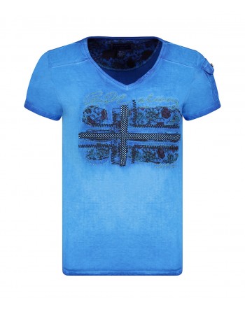 Tshirt Femme Geographical Norway Jepson Bleu