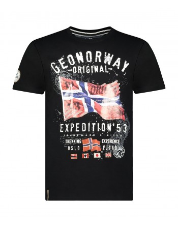 Tshirt Homme Geographical Norway Jitchen 415EO Noir